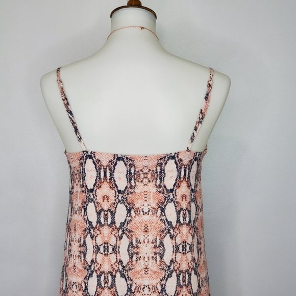 One Clothing Los Angeles Snakeskin Sleeveless Button Front Dress Size S - Picture 8 of 12